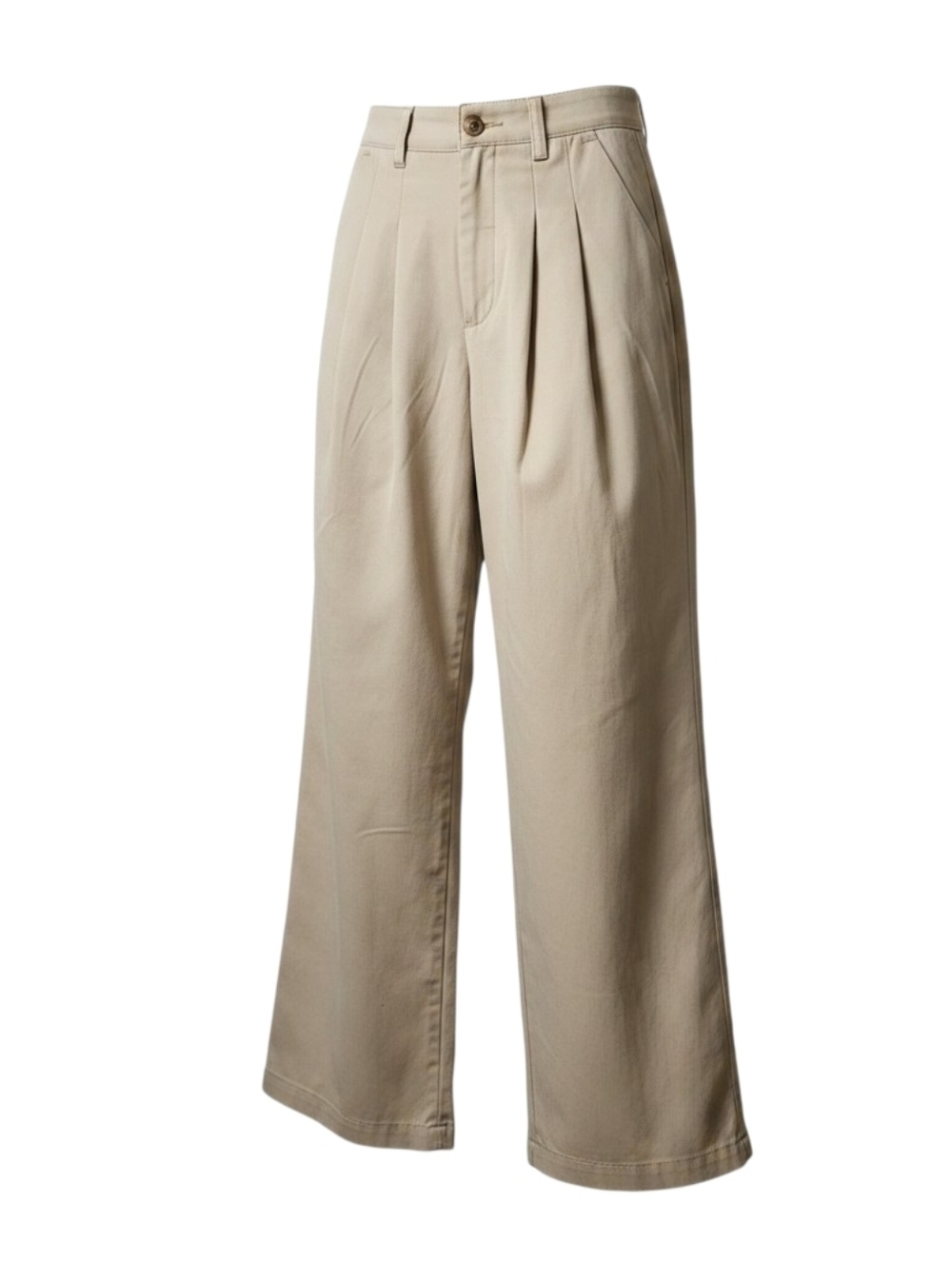 By Together Neutral Pleated Wide-Leg Chinos